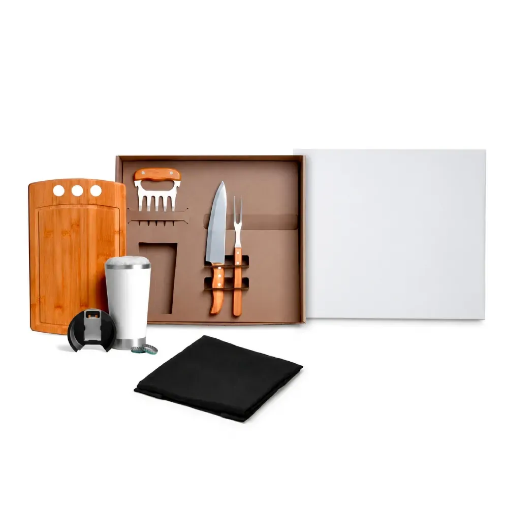 Kit Para Churrasco Com Copo Térmico - 6 Pçs