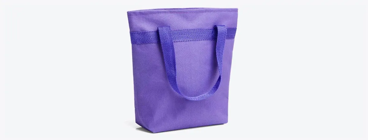 Sacola Com Bolso Externo Em Nylon 600 - Roxo - 5L - Thumbnail 4