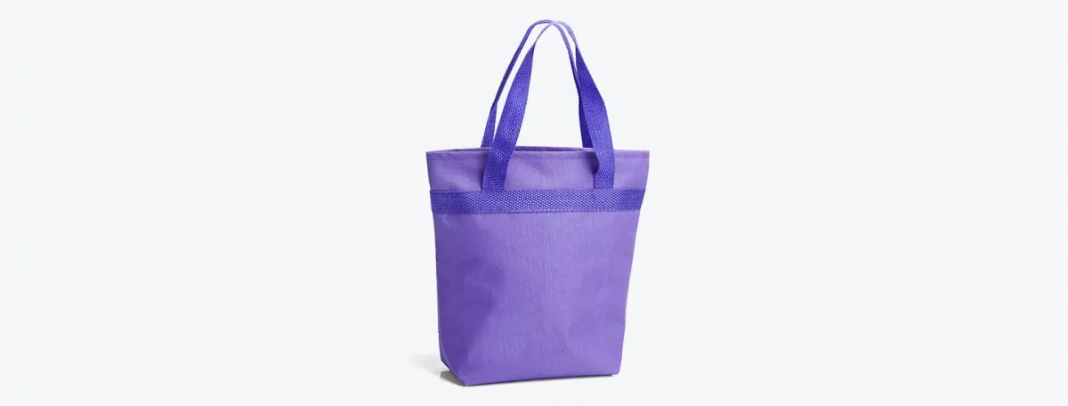 Sacola Com Bolso Externo Em Nylon 600 - Roxo - 5L - Thumbnail 3