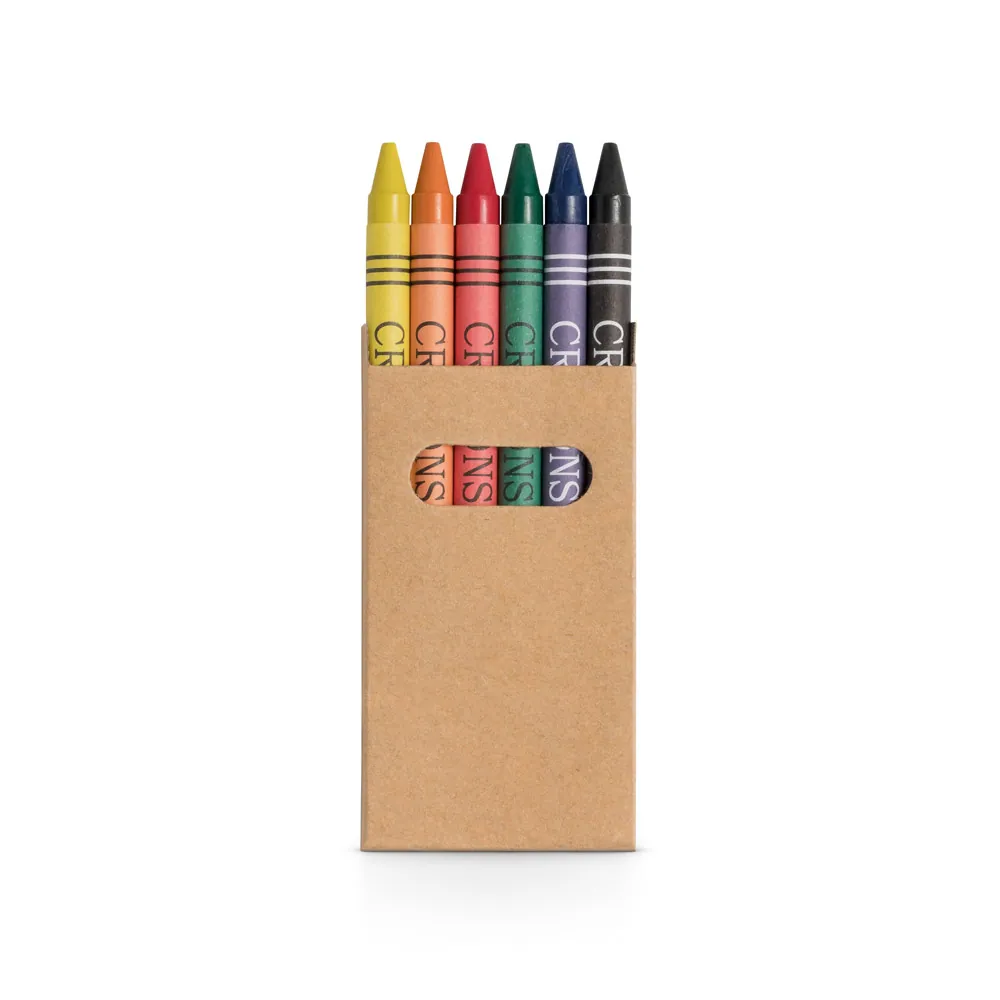 EAGLE. Caixa de papel kraft reciclado com 6 gizes de cera - Thumbnail 2