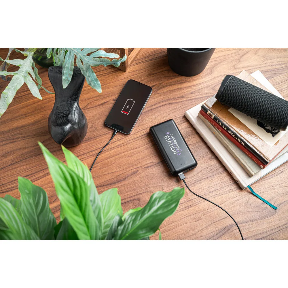 LEAKEY 20. Bateria portátil em ABS 100% reciclado (20.000 mAh) - Thumbnail 7