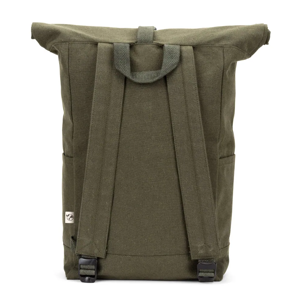 SAINT. Mochila "roll top" em algodão reciclado e poliéster reciclado (380 g/m²) - Thumbnail 7