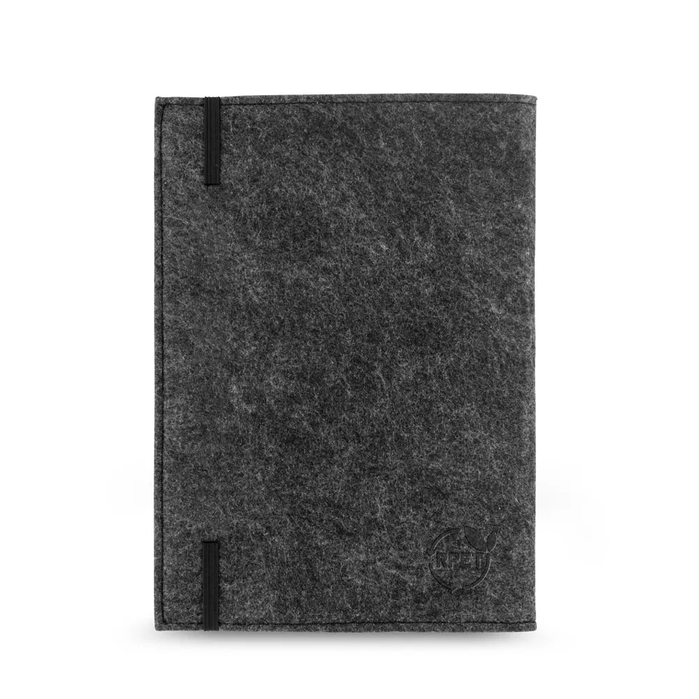 BALDWIN. Caderno A5 com capa em feltro 100% reciclado, com páginas pautadas recicladas - Thumbnail 4