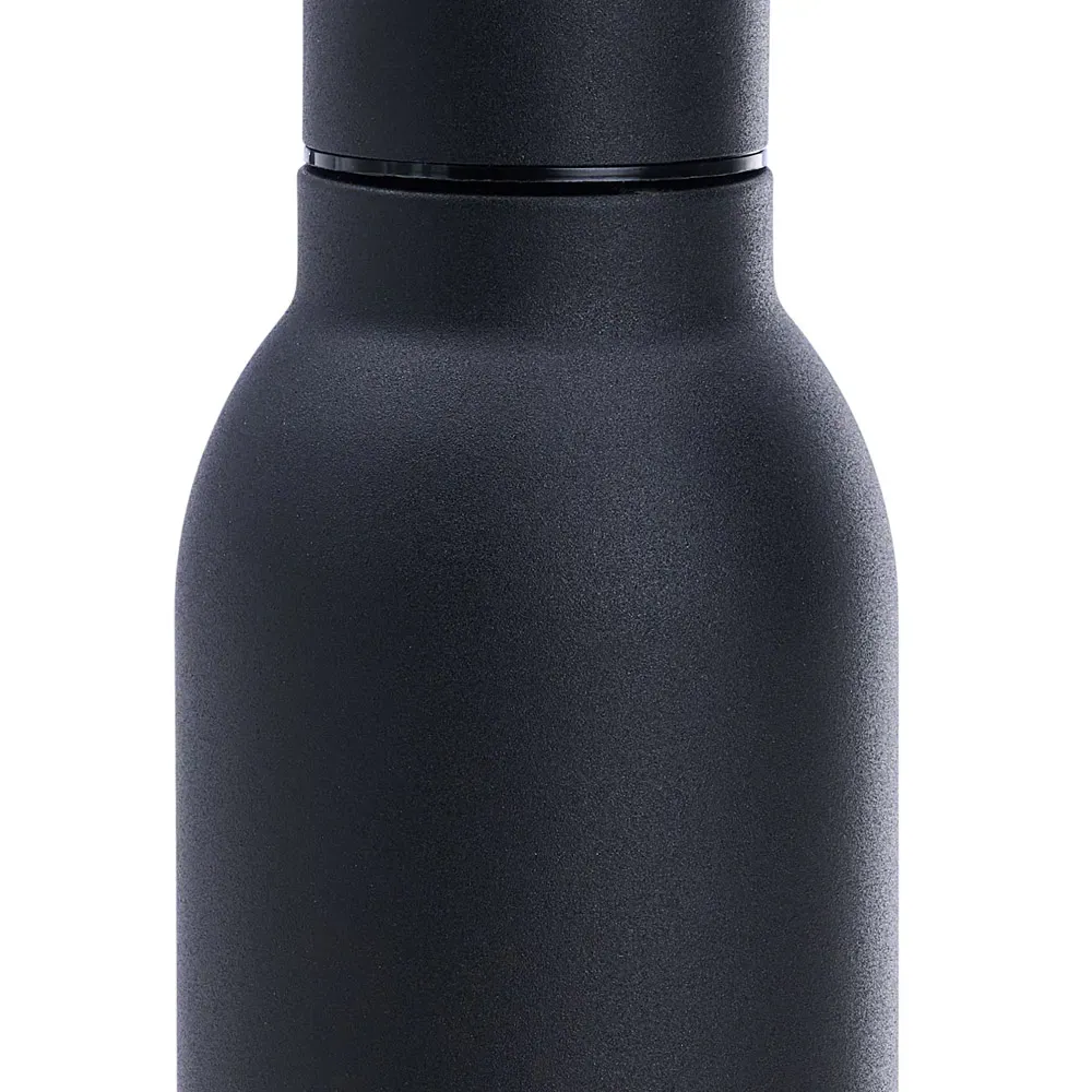 Garrafa Em Inox Parede Dupla - Preto - 470 Ml - Thumbnail 3