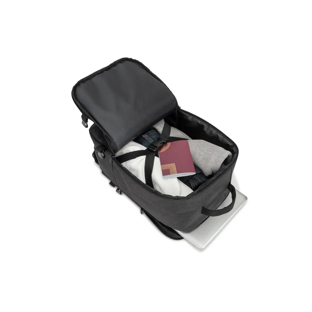 CIES. Mochila desenvolvida para cumprir as dimensões exigidas pelas companhias aéreas em poliéster reciclado 600D de alta densidade com acabamento repelente à água (20 L) - Thumbnail 8