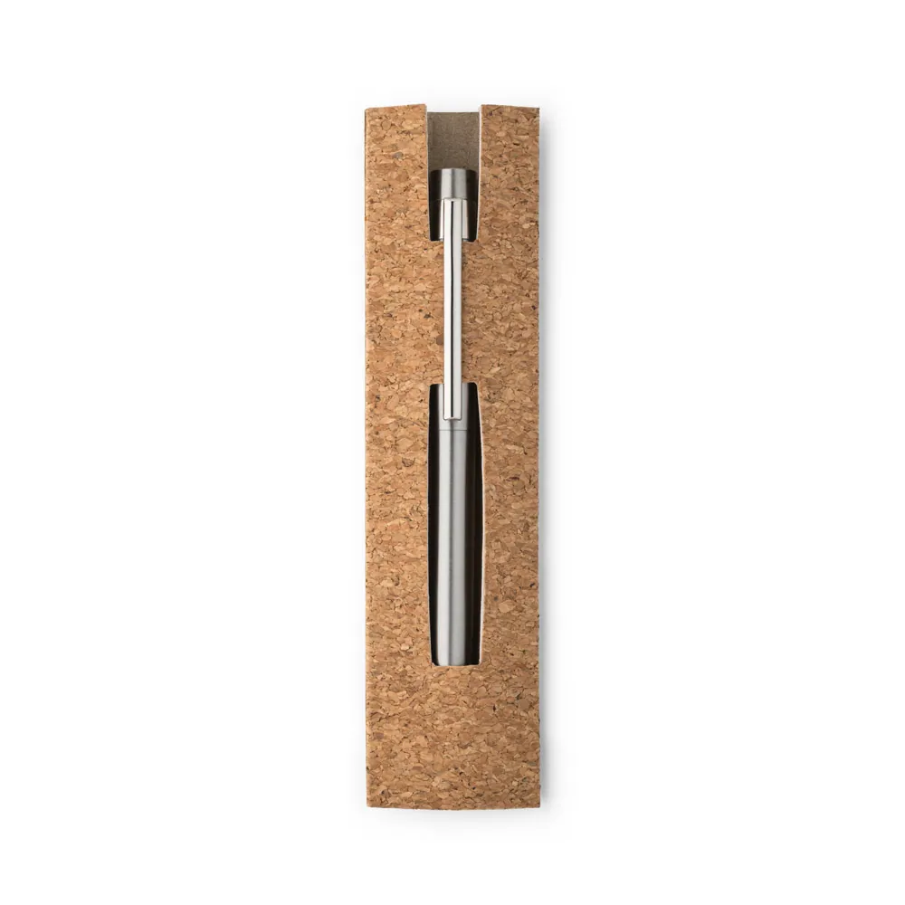 ALEXA. Caneta esferográfica em aço inox 53% reciclado com escrita em azul - Thumbnail 4