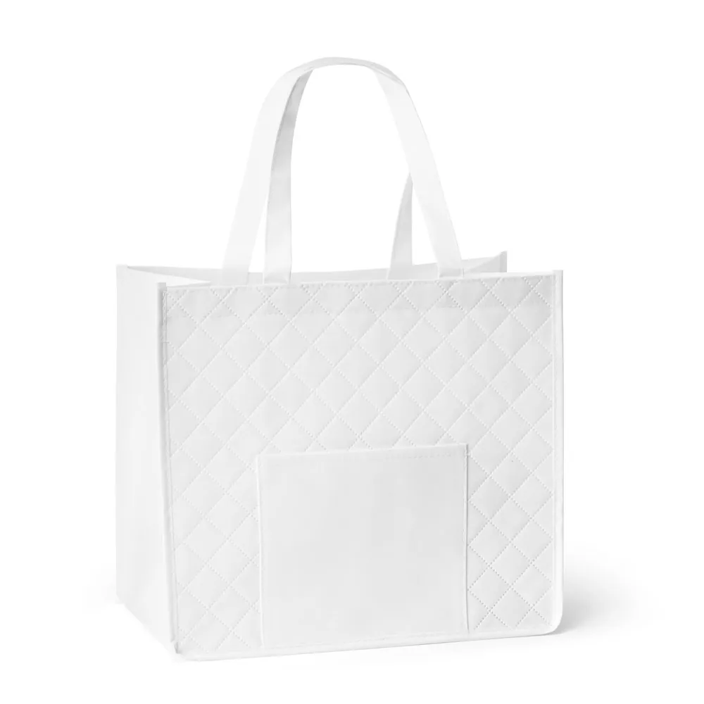 ARLETA. Sacola em non-woven laminado (110 g/m²) com bolso frontal (175 g/m²) - Thumbnail 5