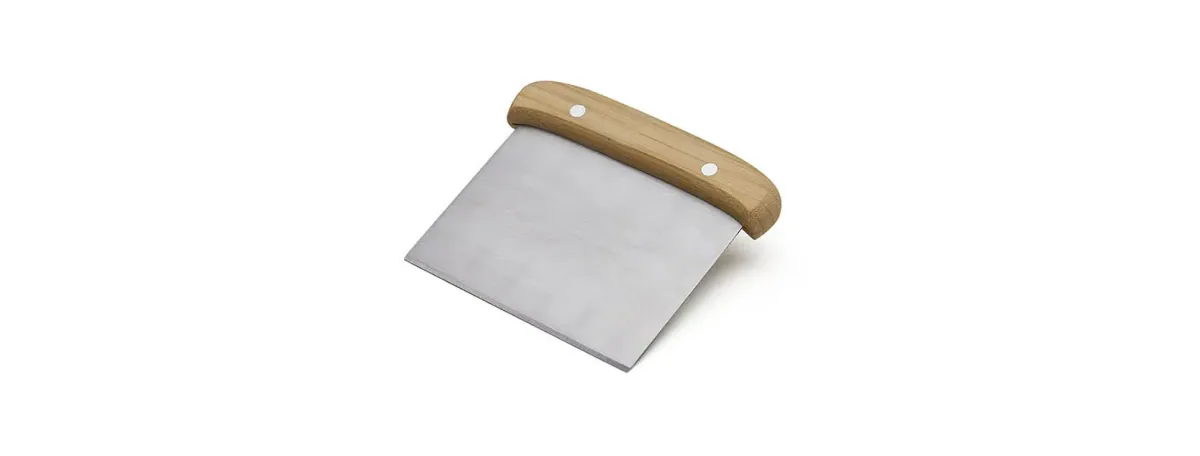 Espátula Multiuso Em Bambu / Inox - 13,5X11,5Cm