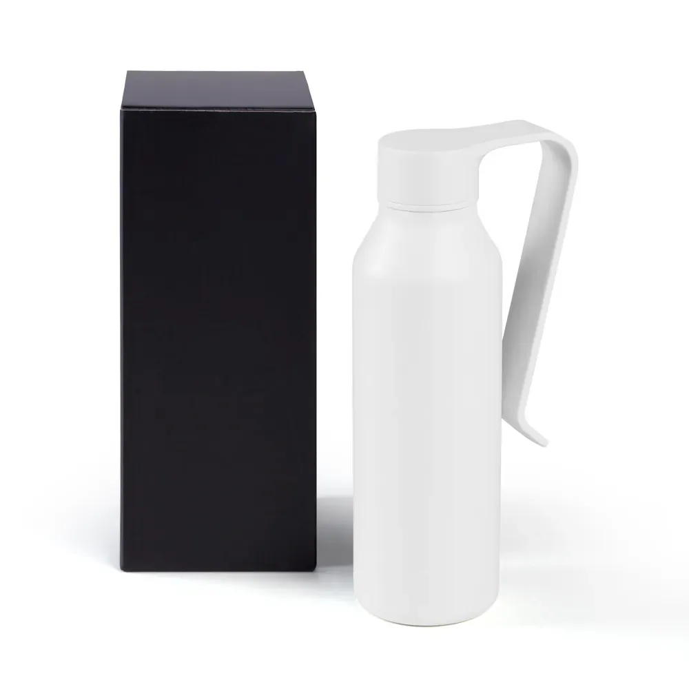 Garrafa Camada Dupla Em Alumínio Reciclado - Branca - 450Ml