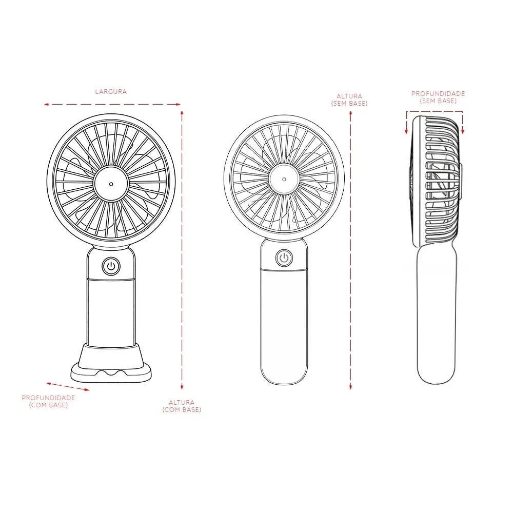 Mini Ventilador Recarregável - Thumbnail 7