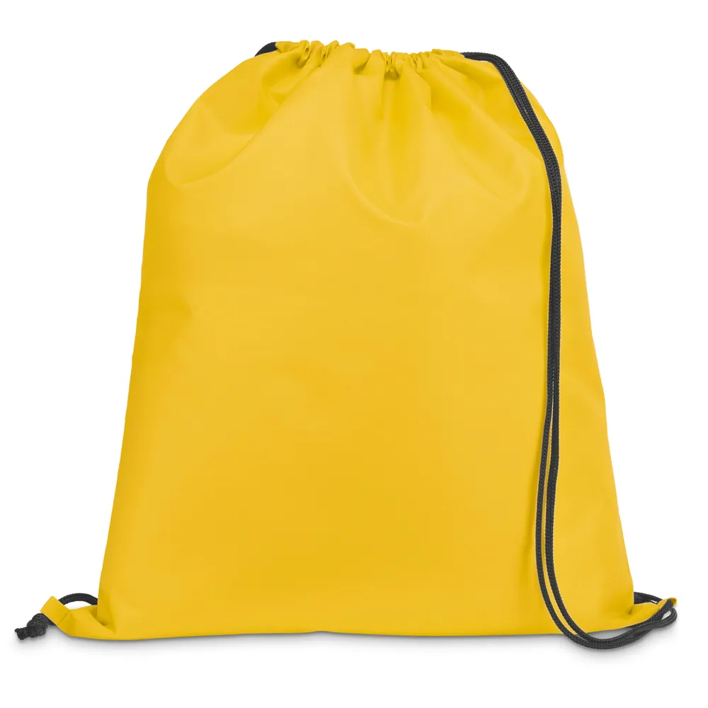 CARNABY. Sacola tipo mochila em 210D com cordões em preto - Thumbnail 6