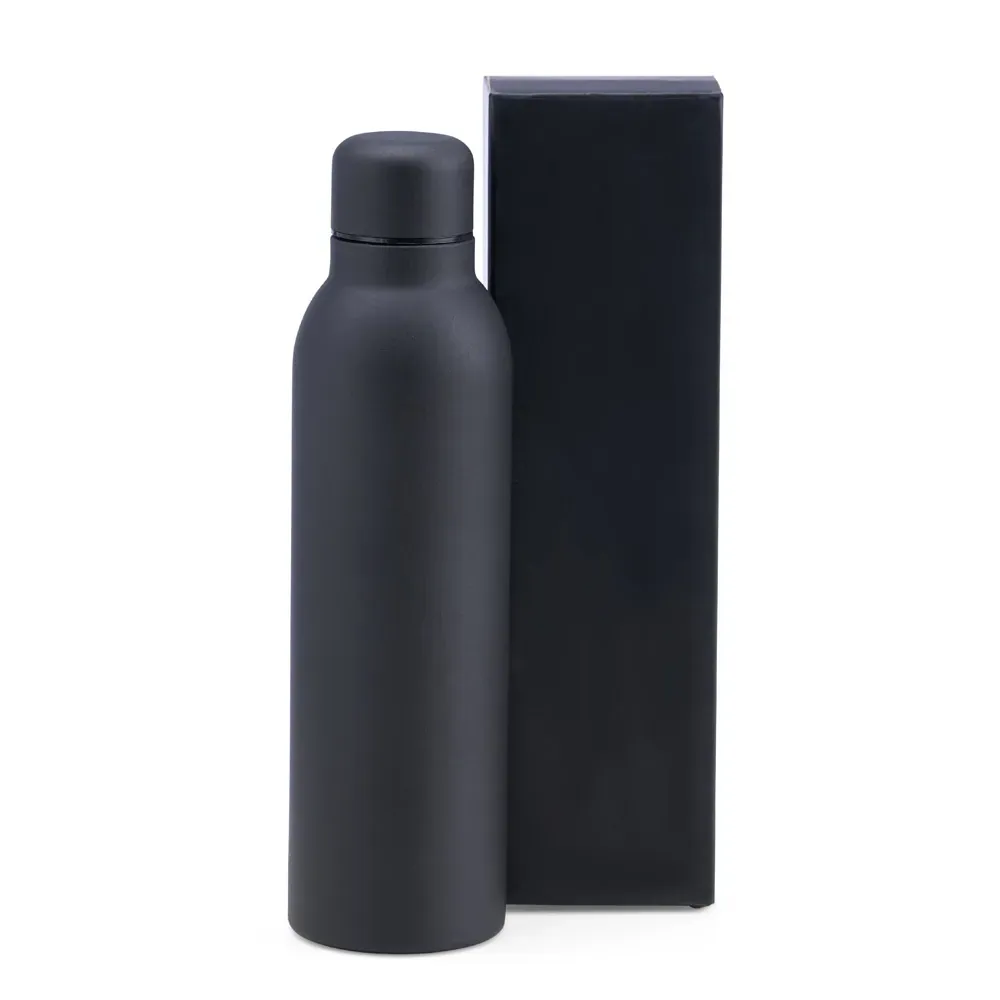 Garrafa Em Inox Parede Dupla - Preto - 470 Ml