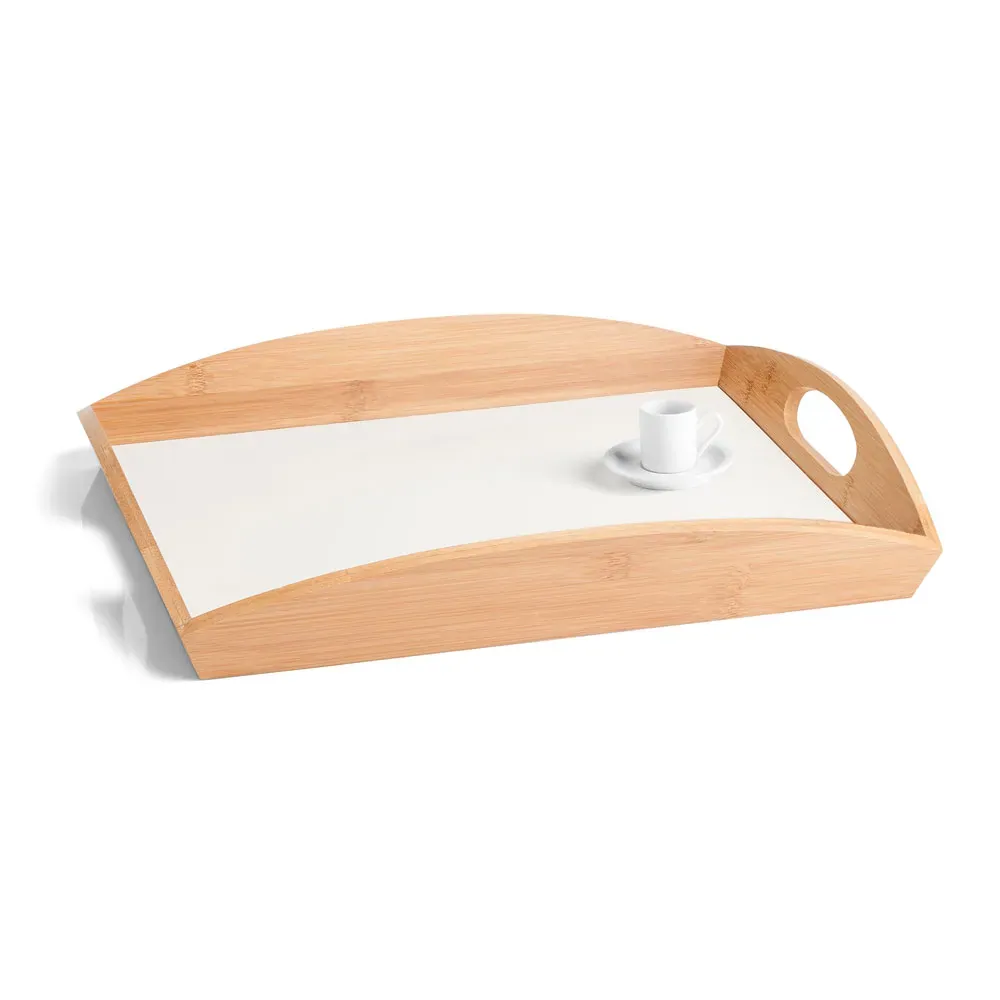Bandeja Para Servir Retangular Em Bambu Itália - 40 Cm