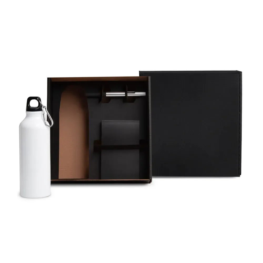 Kit Com Squeeze, Caneta E Bloco - 3 Pçs