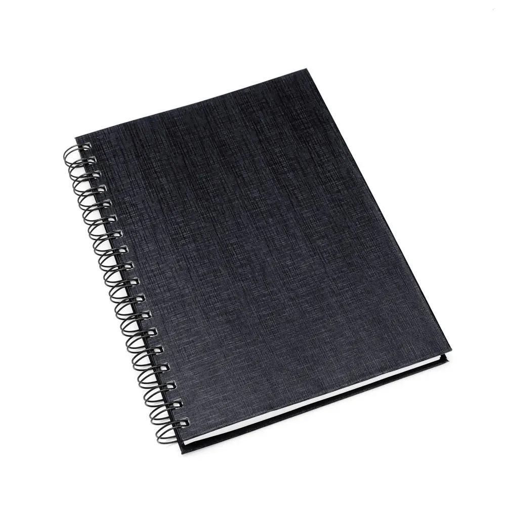 Caderno Pautado Com Wire-O - Preto - 23,5X18Cm - 100 Fls - Thumbnail 2