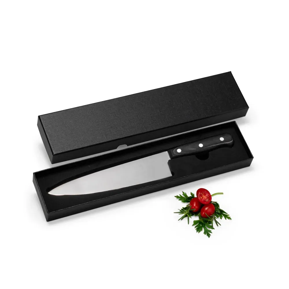 Faca Premium Em Madeira /Inox - Preto