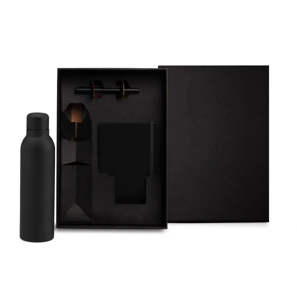 Kit Garrafa, Caderno E Caneta - 3 Pçs