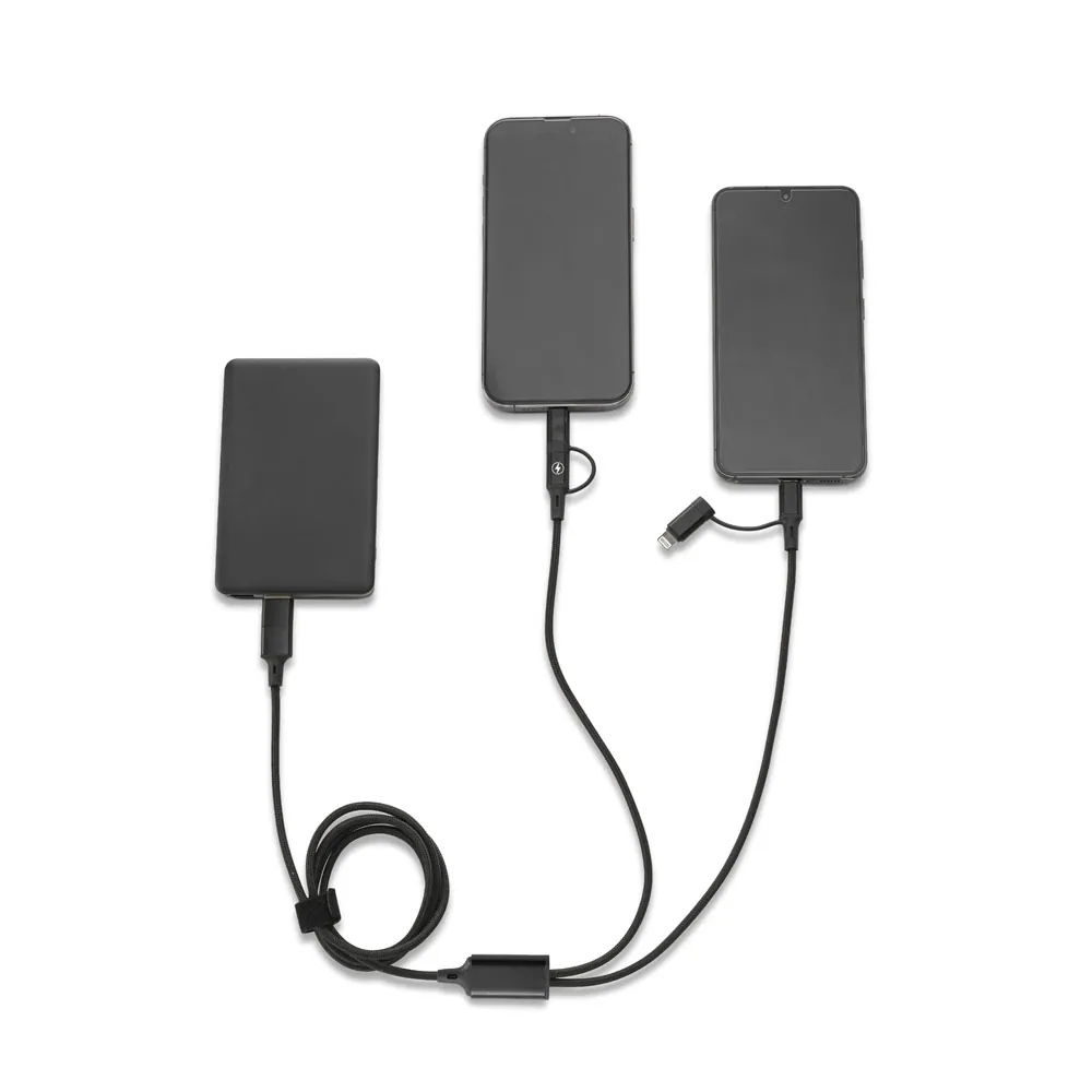 BERTOZZI. Cabo USB super-rápido 6 em 1 em alumínio 20% reciclado e PET 4% reciclado - Thumbnail 4