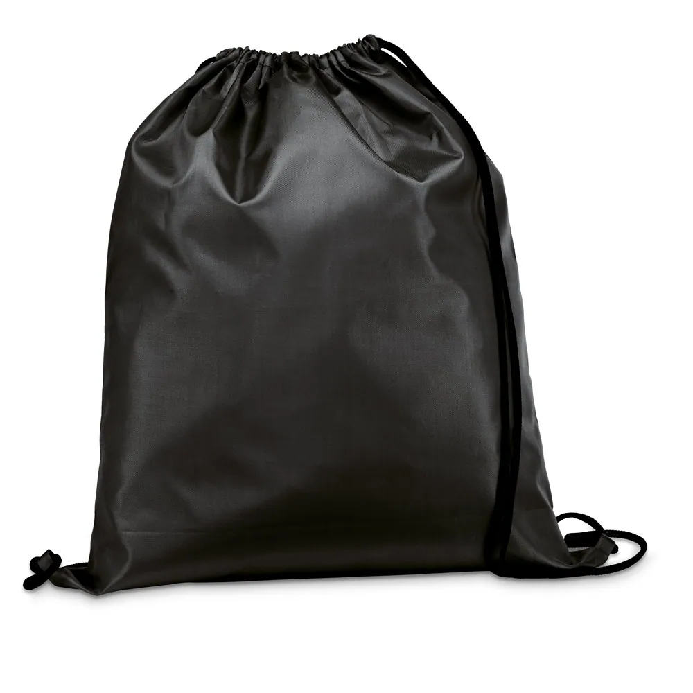 CARNABY. Sacola tipo mochila em 210D com cordões em preto - Thumbnail 16