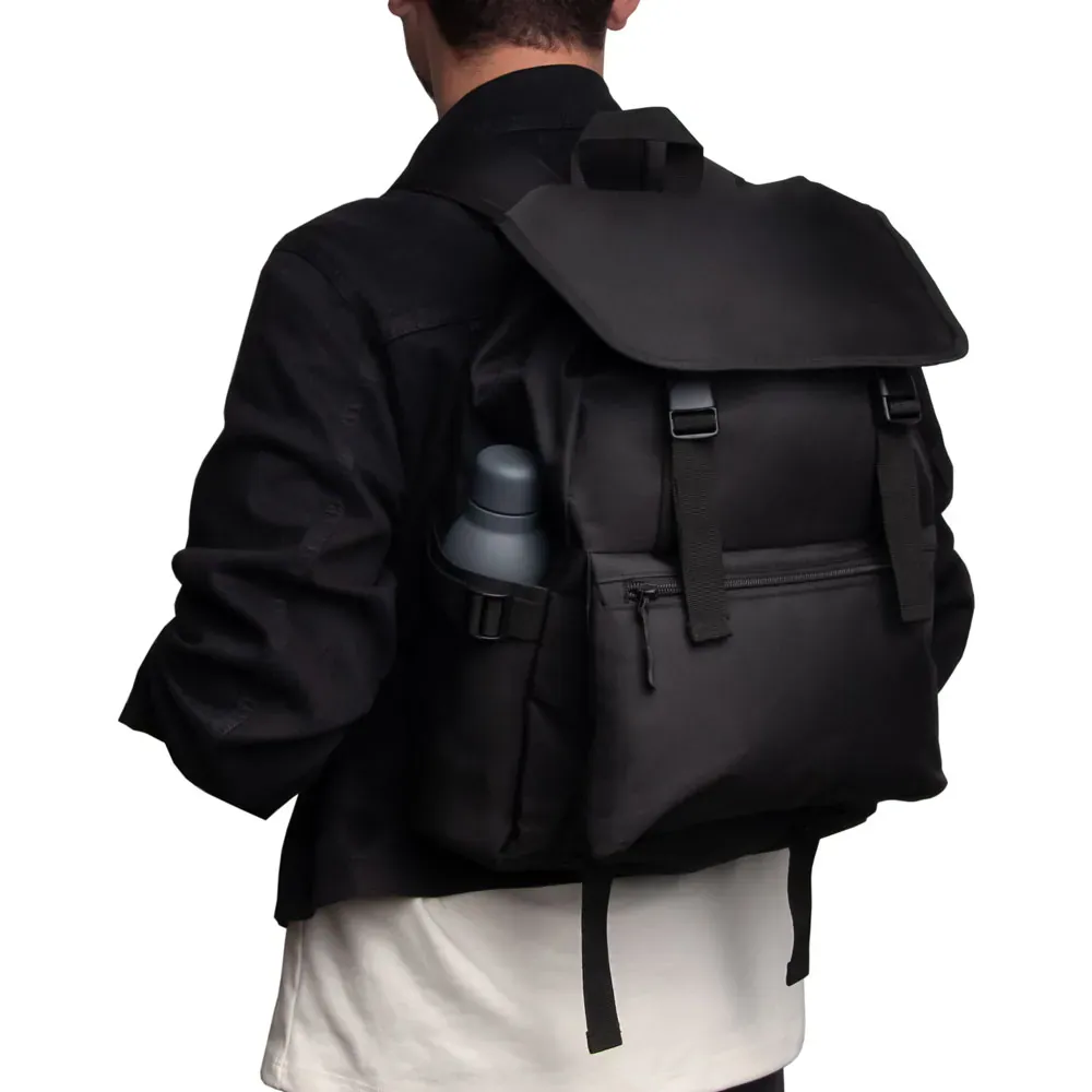 Mochila Em Polyester 600D - 18L - Preta - Thumbnail 4