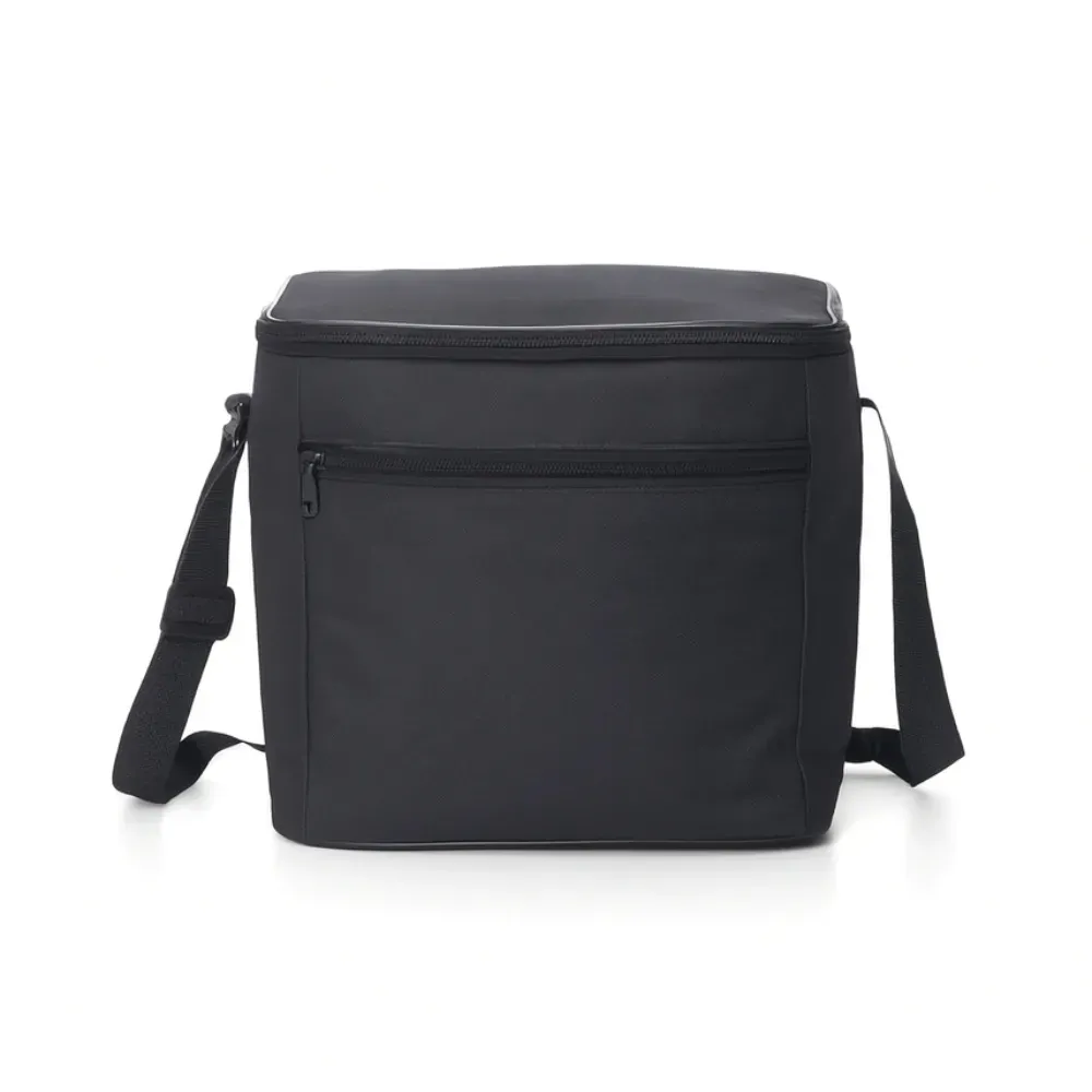 Bolsa Térmica Preta Em Polyester 600D/Peva - 27X20X25Cm - Thumbnail 3