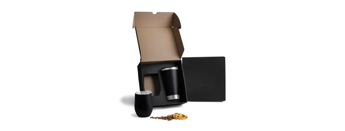 Kit De Copos Térmicos Em Aço Inox - 340Ml / 500Ml - Preto - 2 Pçs - Thumbnail 2