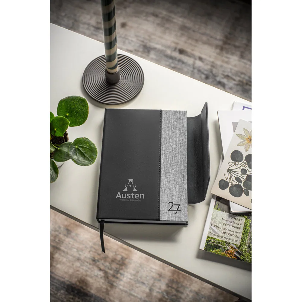 AUSTEN A5. Agenda A5 em PU (58% reciclado) e PET reciclado (100% rPET) 300D - Thumbnail 6