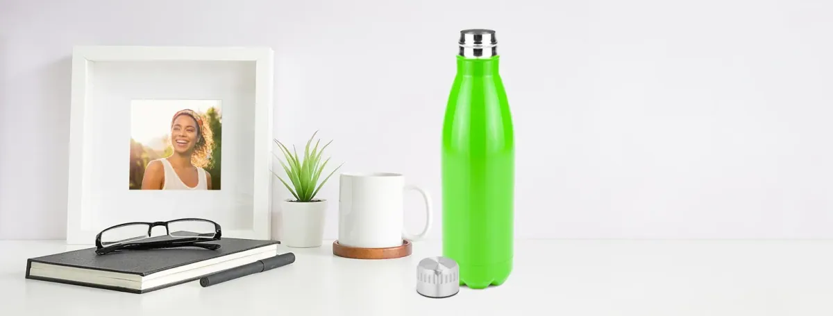 Garrafa Em Aço Inox - Verde - 750Ml - Thumbnail 3