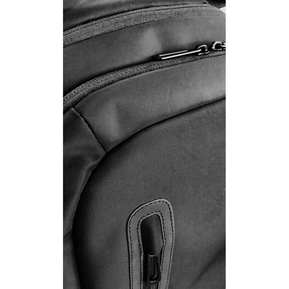 SPACIO SOLID. Mochila para computador portátil (17") em nylon 150D com 2 compartimentos acolchoados e placa para personalização - Thumbnail 9