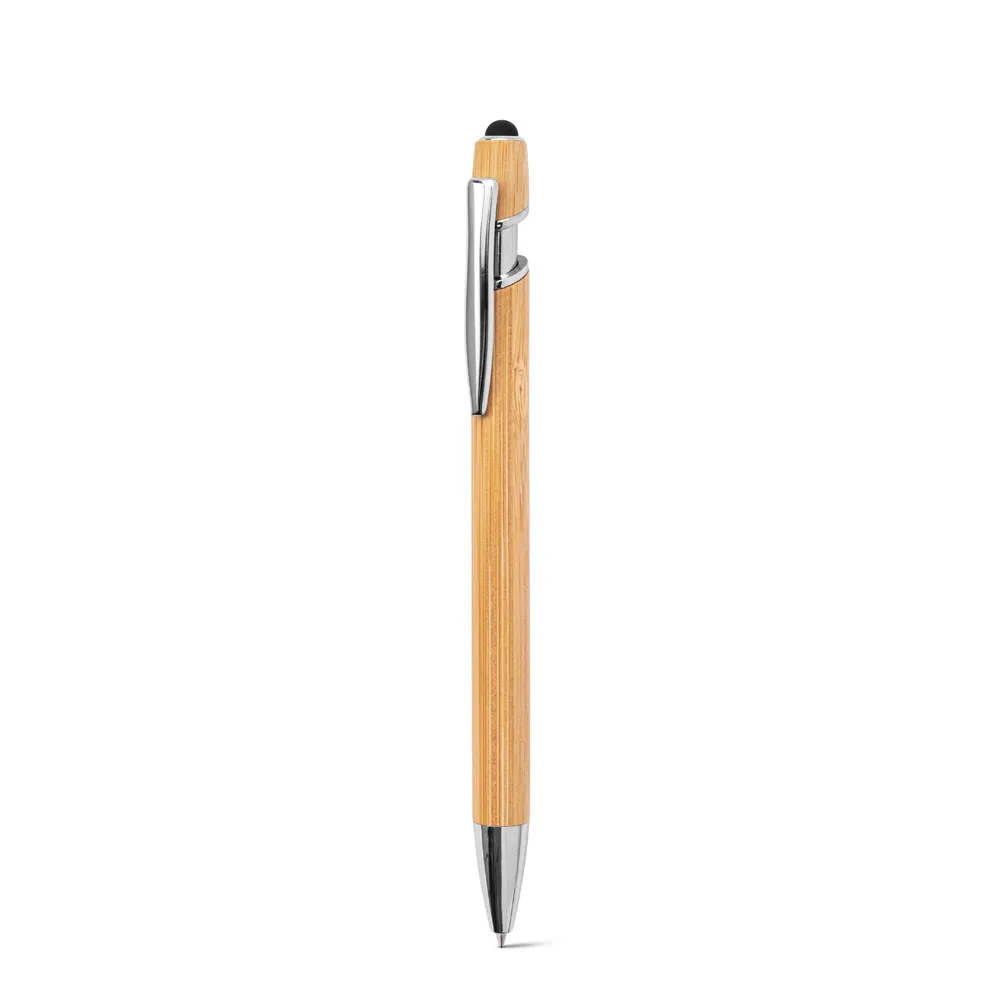 BLANC BAMBOO. Caneta esferográfica em bambu, com detalhes em alumínio cromado - Thumbnail 4