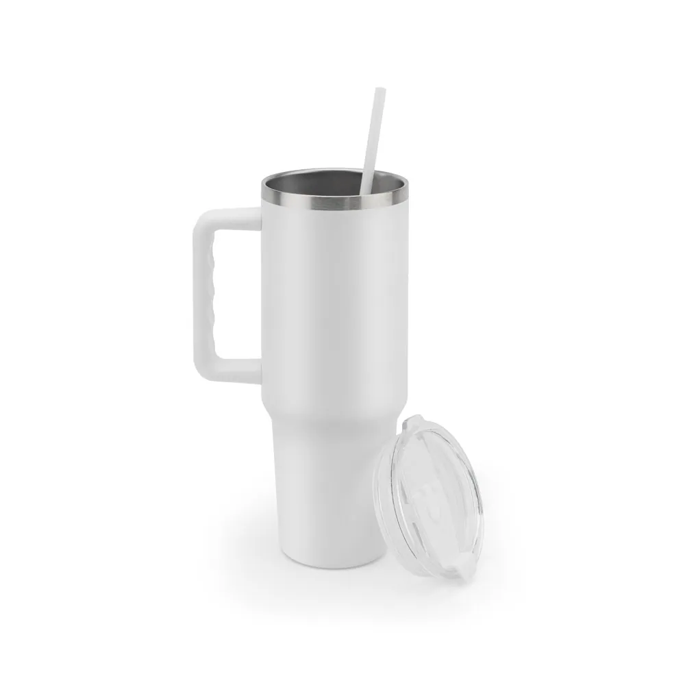 JOYNER XL. Copo de viagem térmico, de grande dimensão, em aço inoxidável 91% reciclado de parede dupla isolada a vácuo (1300 mL) - Thumbnail 8