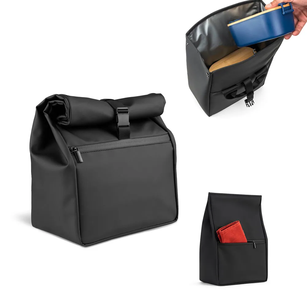 AZORES COOLER. Bolsa térmica "roll top" em PU, com isolamento em PEVA (7L)
