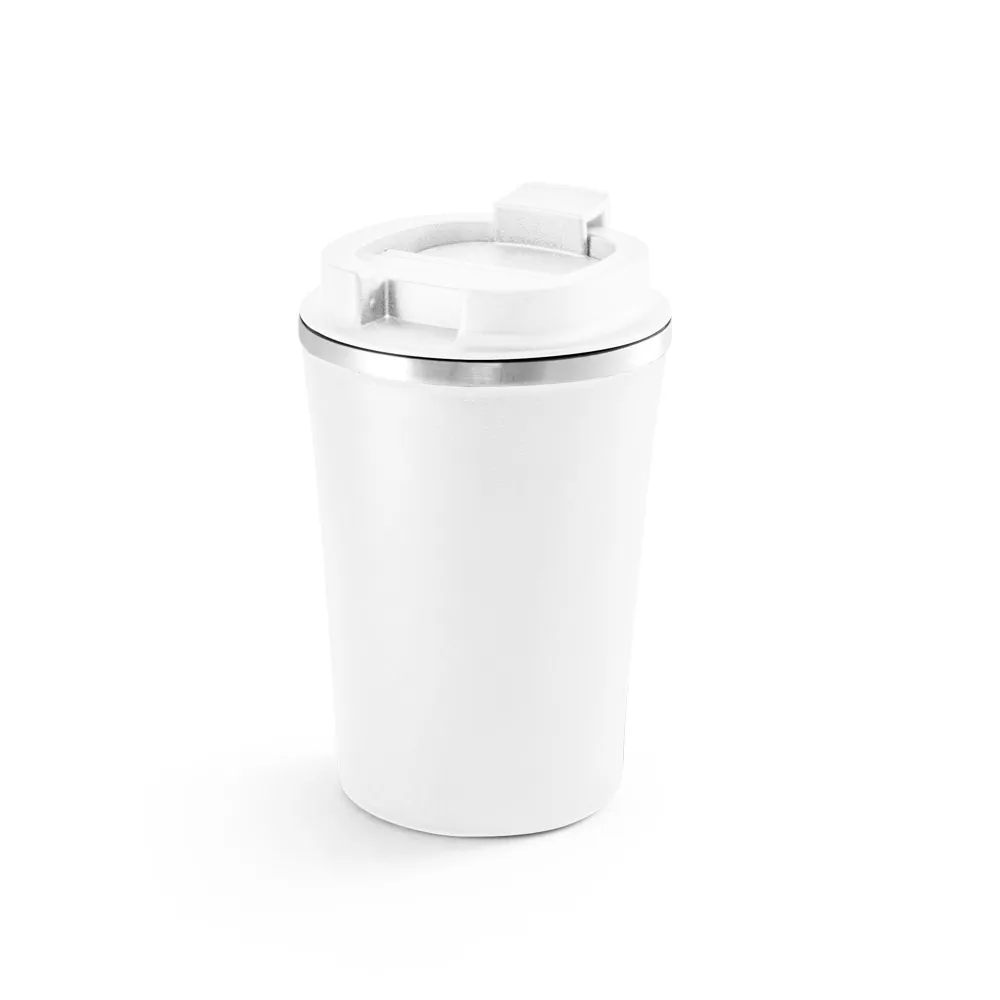 PHELPS. Copo de viagem térmico em aço inox e PP, de parede dupla isolada a vácuo (470 mL) - Thumbnail 10