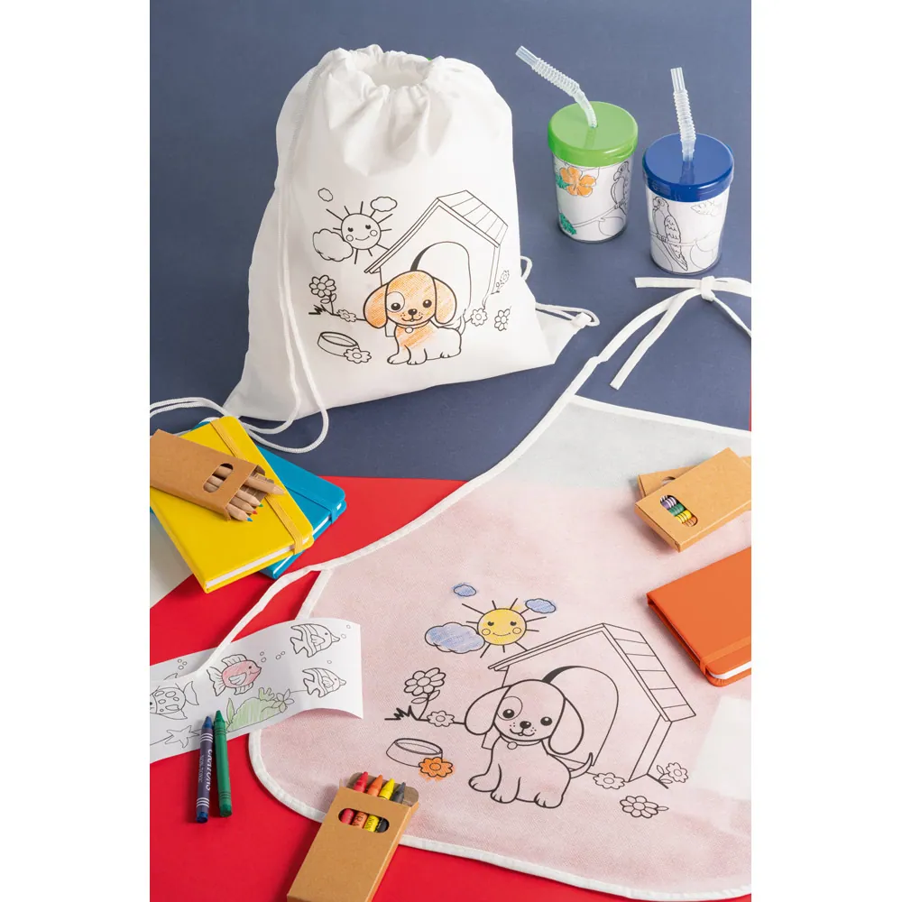 BALOO. Sacola tipo mochila para colorir em non-woven (80 g/m²) - Thumbnail 5