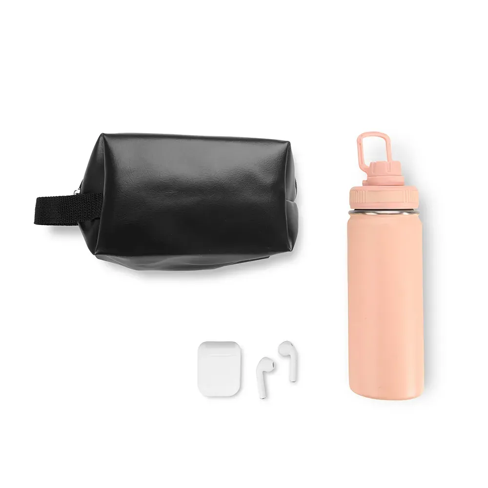 Kit Garrafa, Necessaire E Fone - 3 Pçs - Thumbnail 4