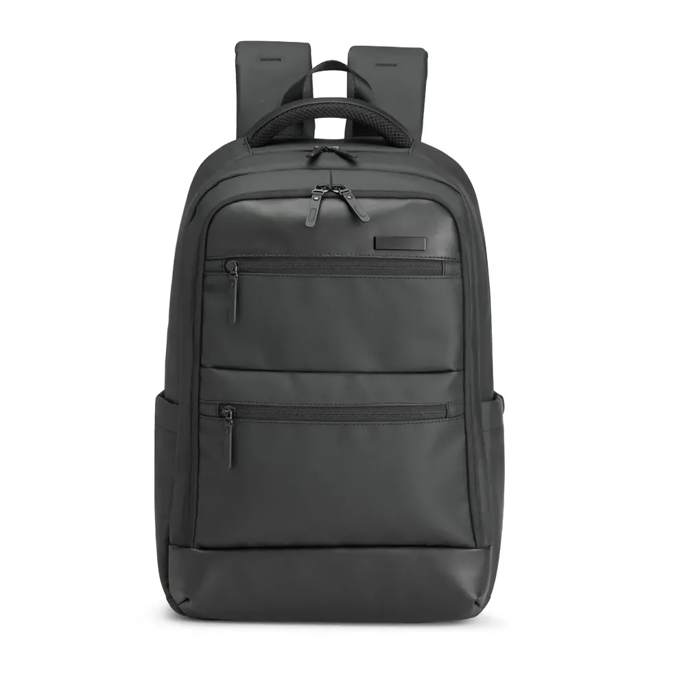 Mochila Em Pu/Polyester - Premium - 24L - Preta - Thumbnail 3