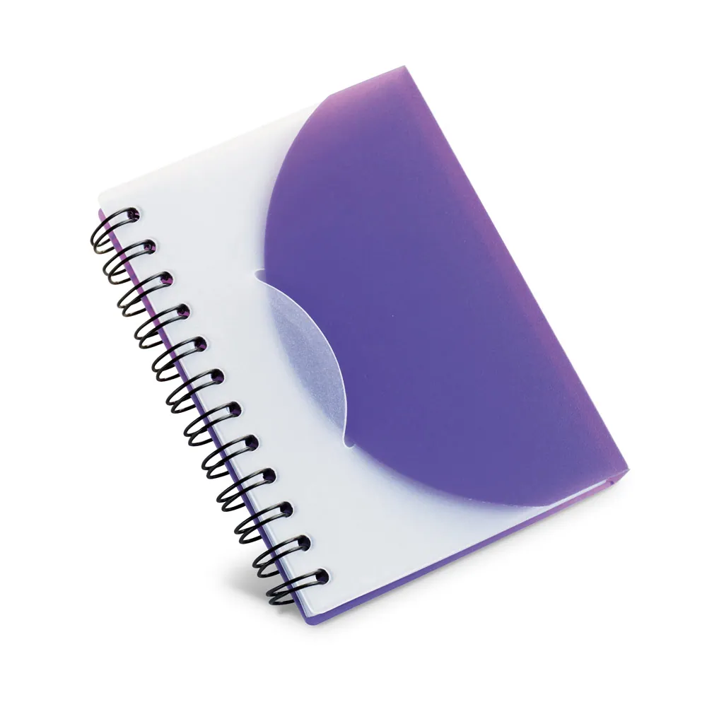 MILTON. Caderno A7 espiral de capa semi-rígida em PP, com folhas lisas - Thumbnail 5