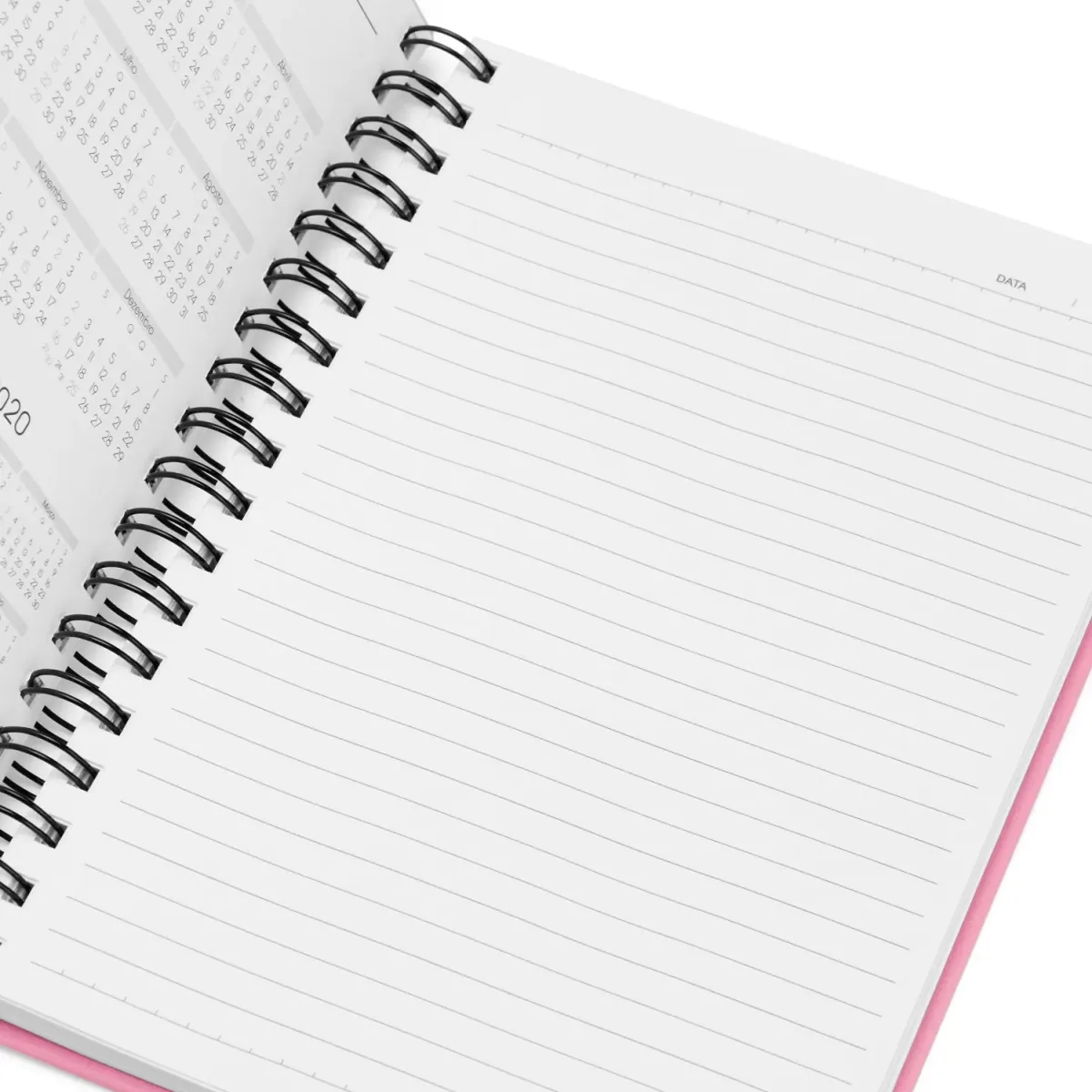 Caderno Pautado Com Wire-O - Rosa - 23,5X18Cm - 100 Fls - Thumbnail 3