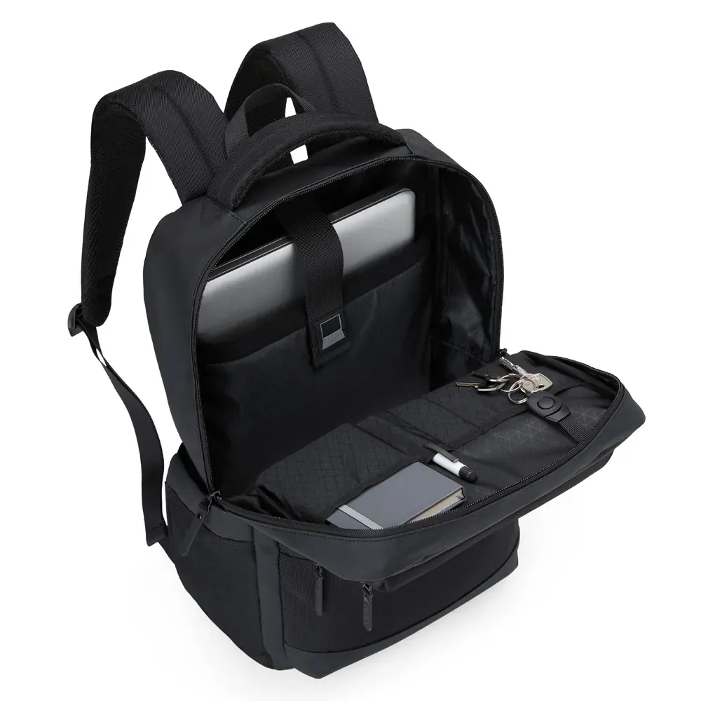 Mochila Em Polyester/Pu - Premium - 20L - Preta - Thumbnail 6