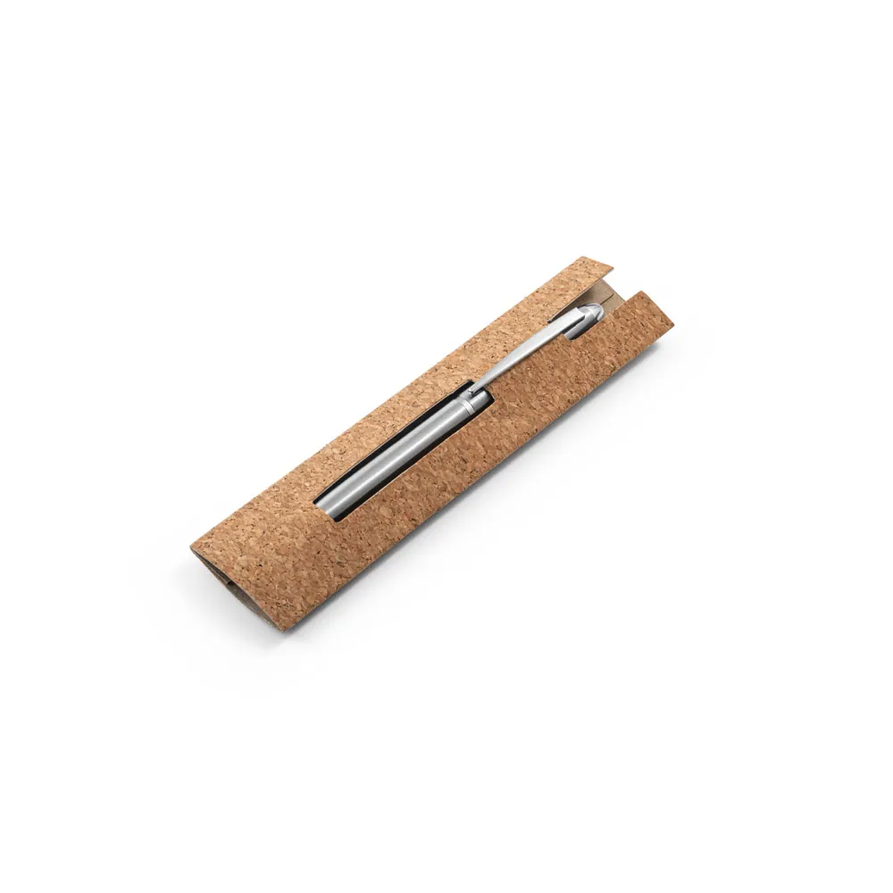 ALEXA BK. Caneta esferográfica em aço inox 53% reciclado e escrita em preto - Thumbnail 6